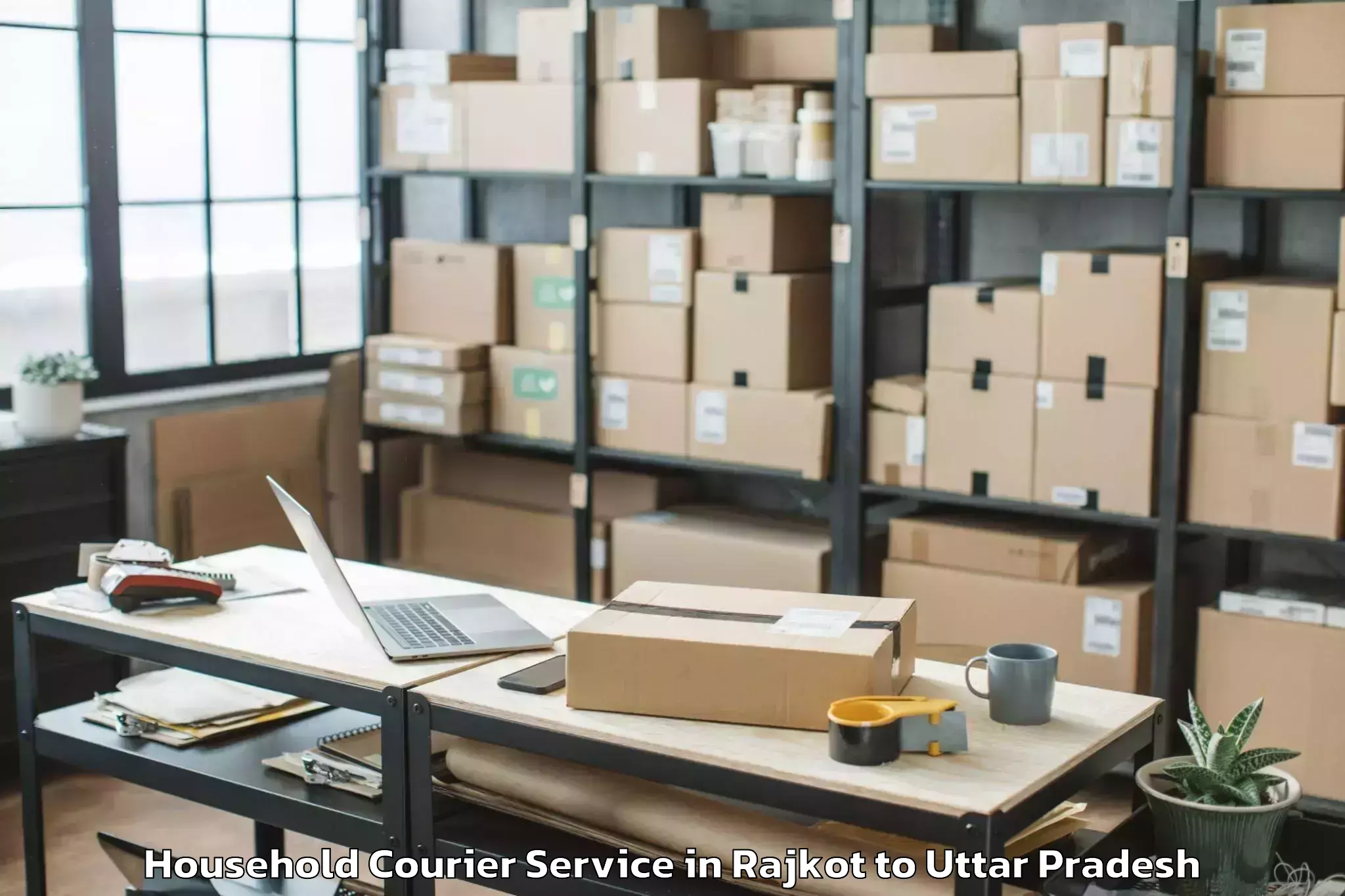 Professional Rajkot to Khair Household Courier